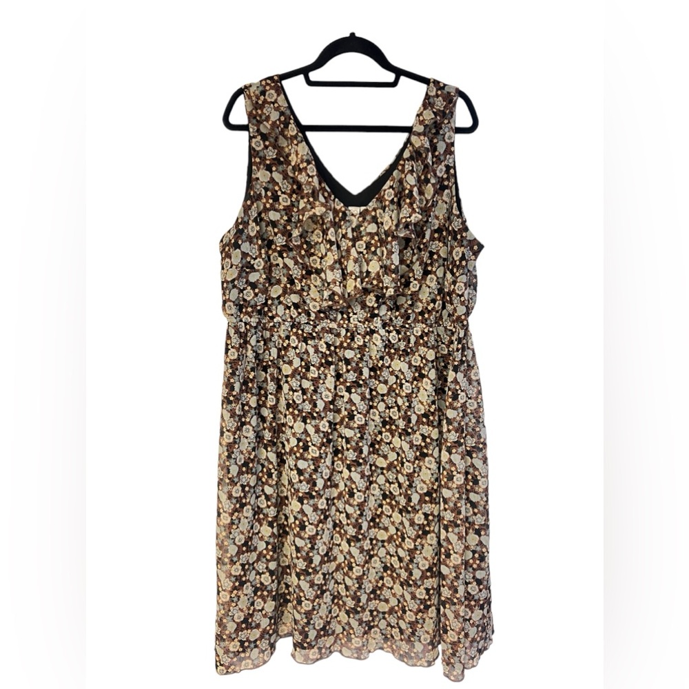 Emma & Michele Ruffle V-neck Sleeveless Dress
